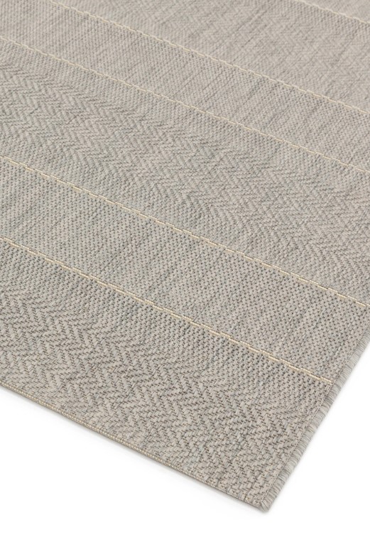 Patio Beige Stripe Outdoor Rug