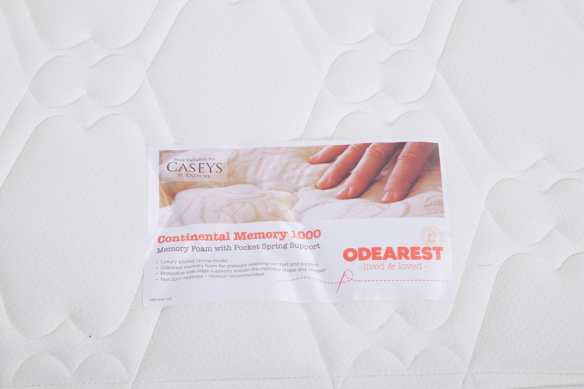 Odearest Caseys Continental Memory 4ft Mattress