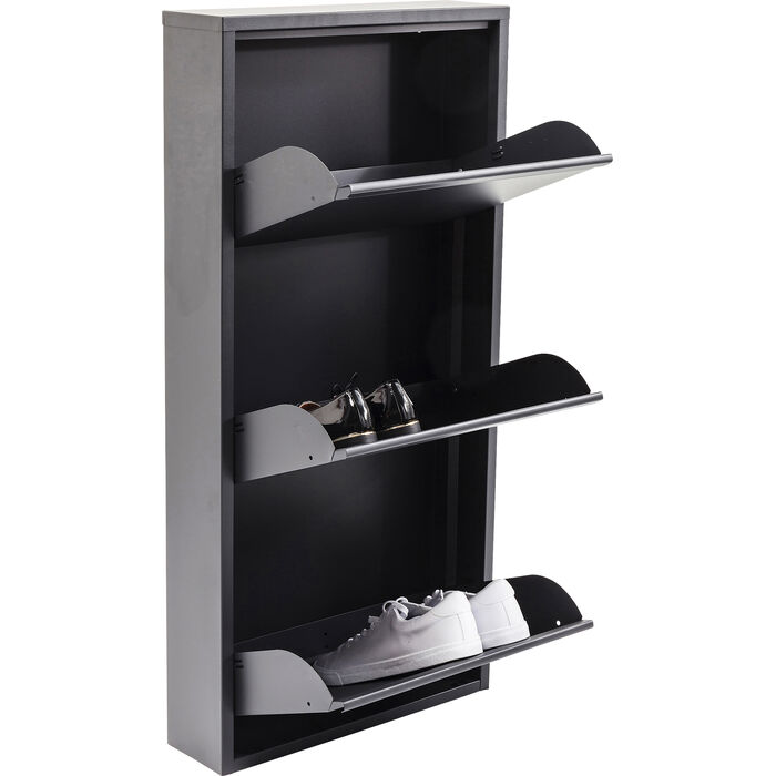 3 Drawer Anthracite Shoe Container