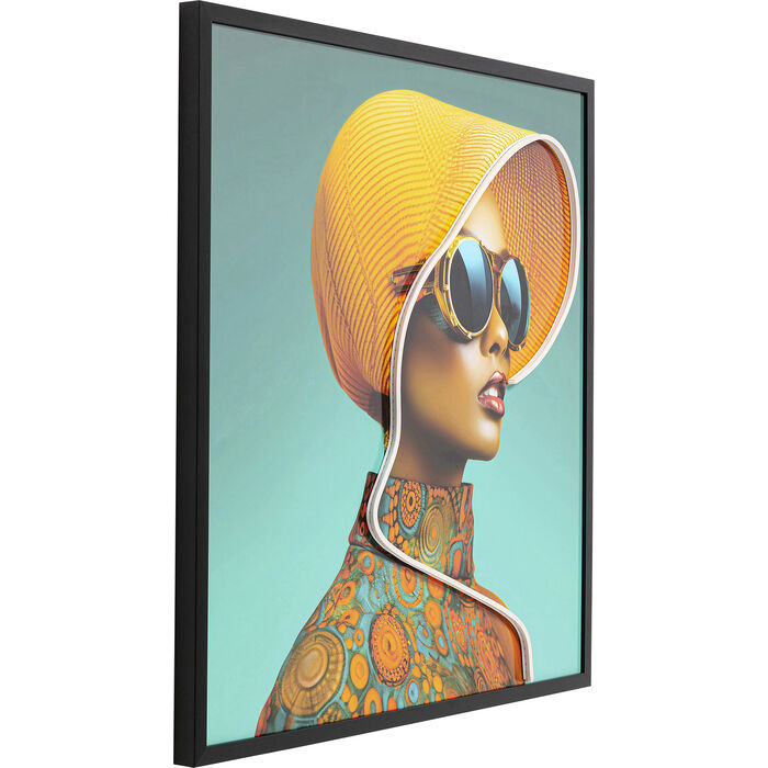 LED Sun Hat Woman Picture