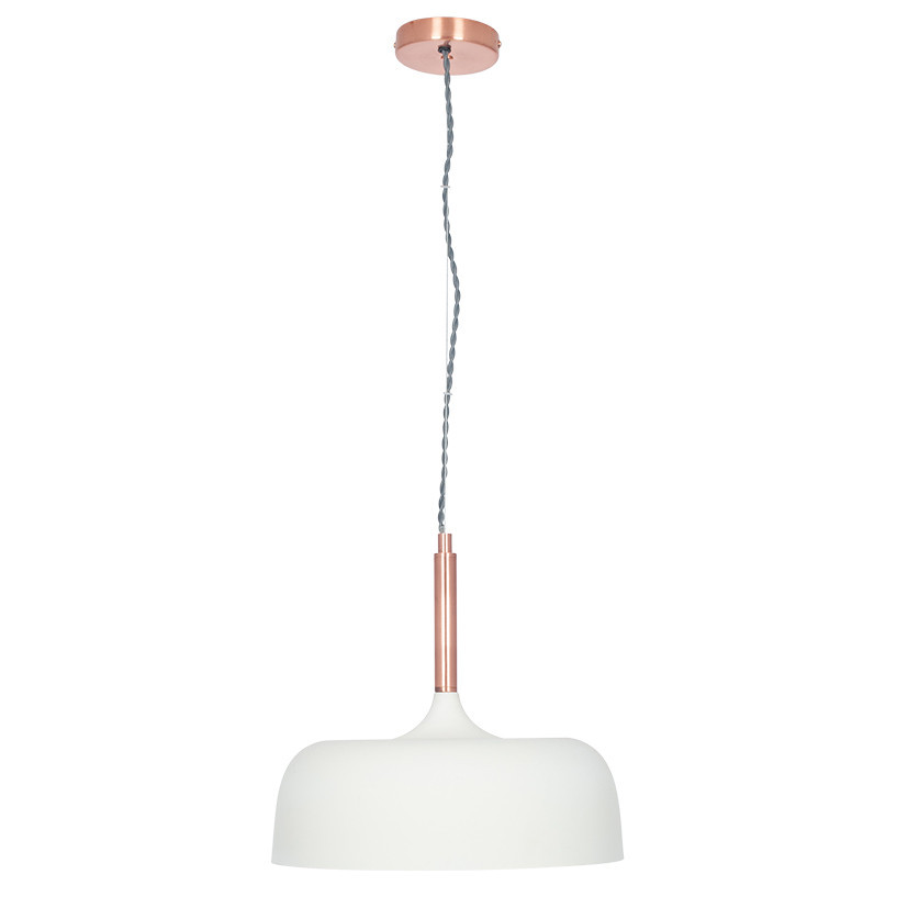 Anke Matte Cream Domed Metal Pendant