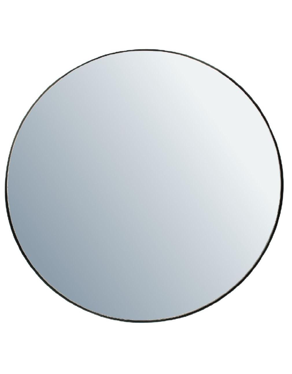 Danny Black Round Mirror - Large