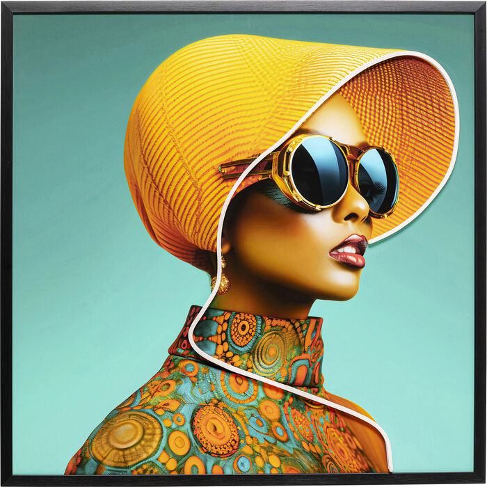 LED Sun Hat Woman Picture