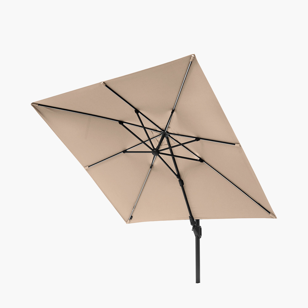 Taupe Glow Garden Parasol and Base