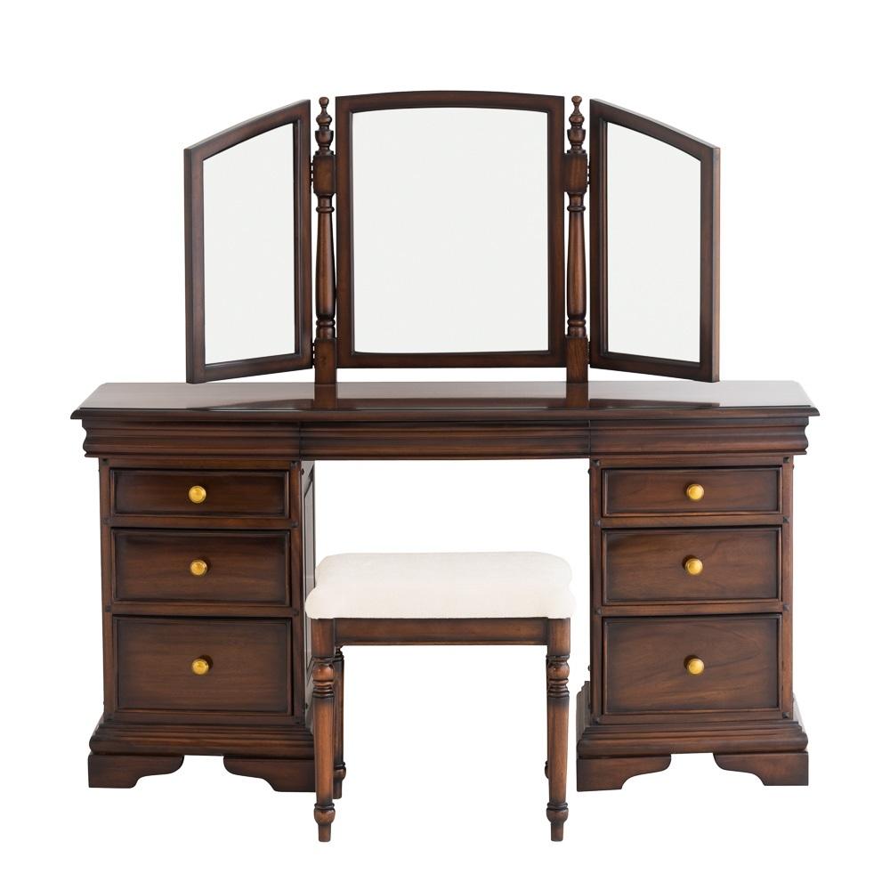 image of wooden vanity set against a white background