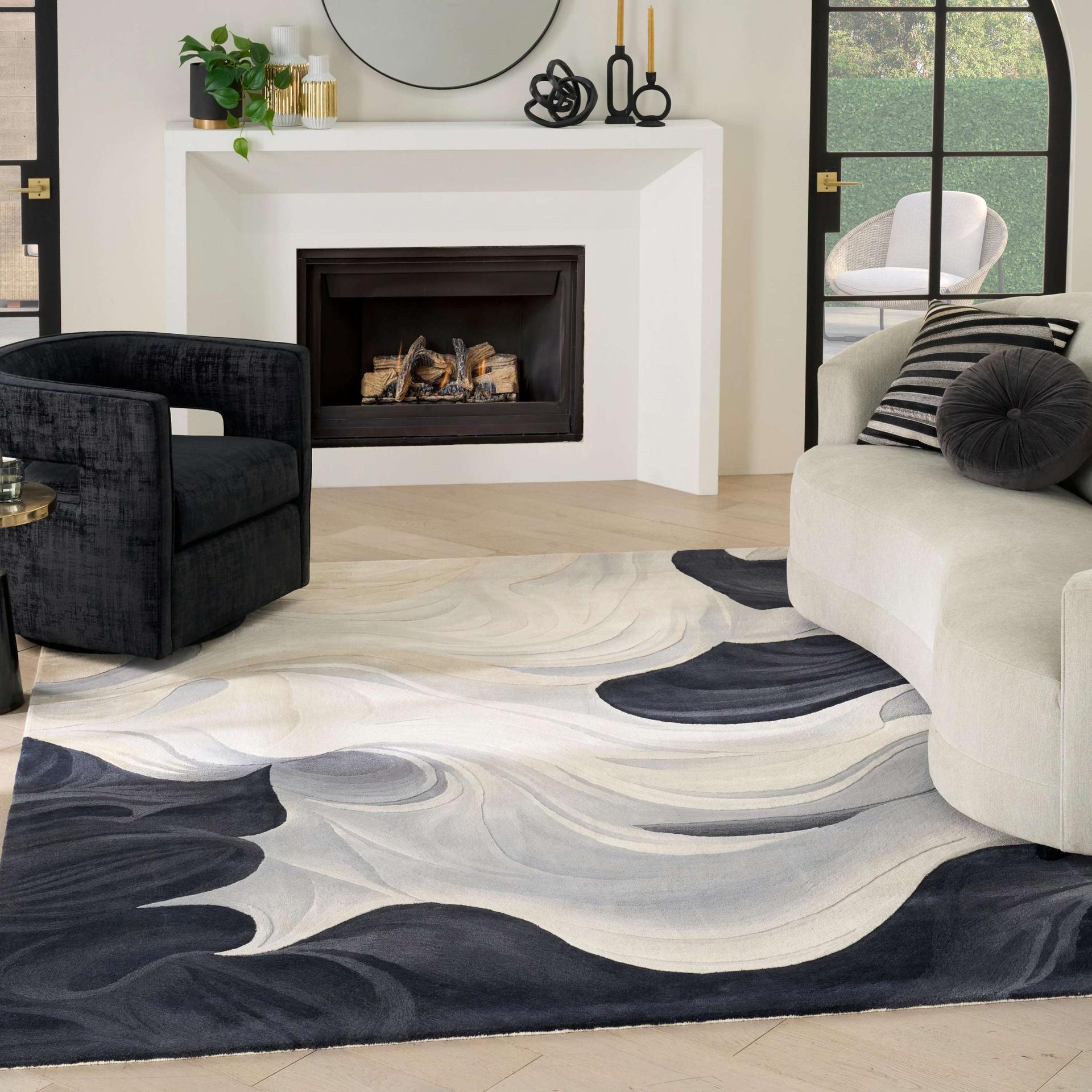 Prismatic Rug PRS41 Ivory Black
