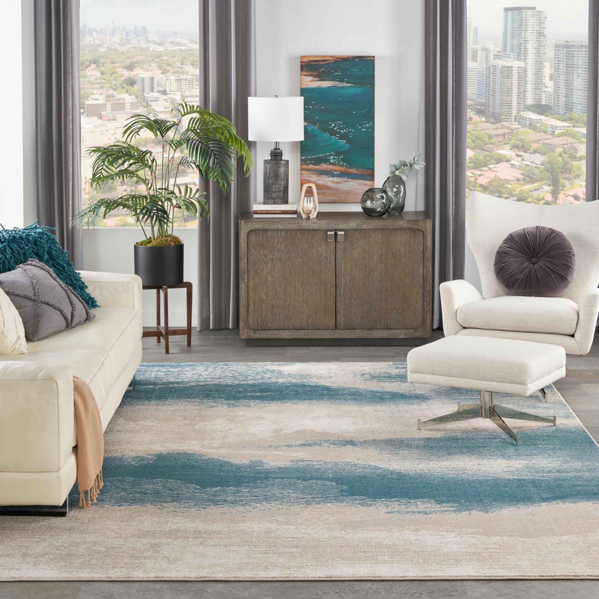 Maxell MAE06 Ivory Teal Rug