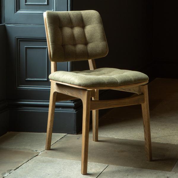 Boden Hunter Green Dining Chair Grey Oil Legs
