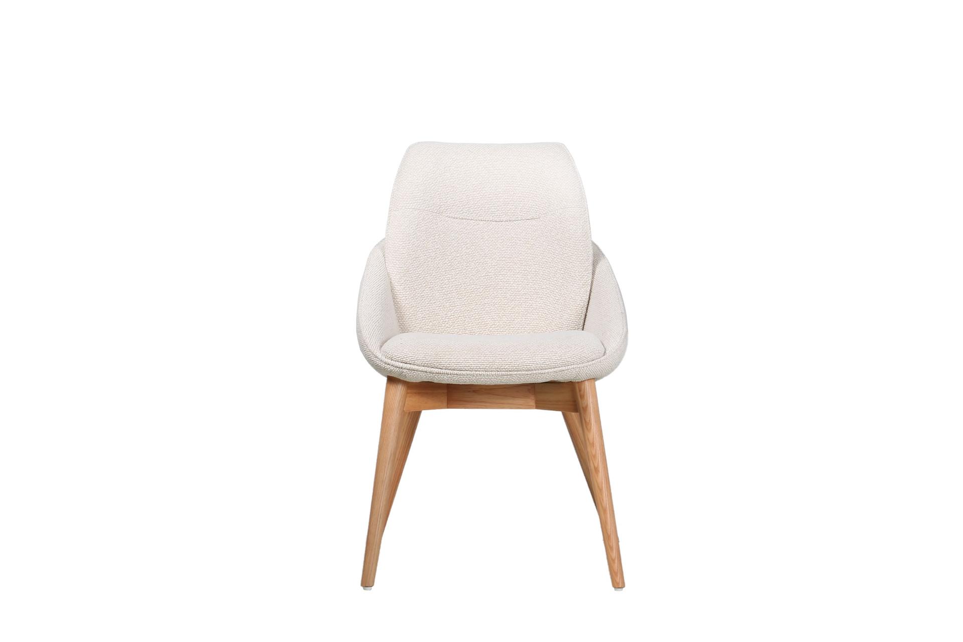 Jesiba Dining Chair Cream with Wooden Base