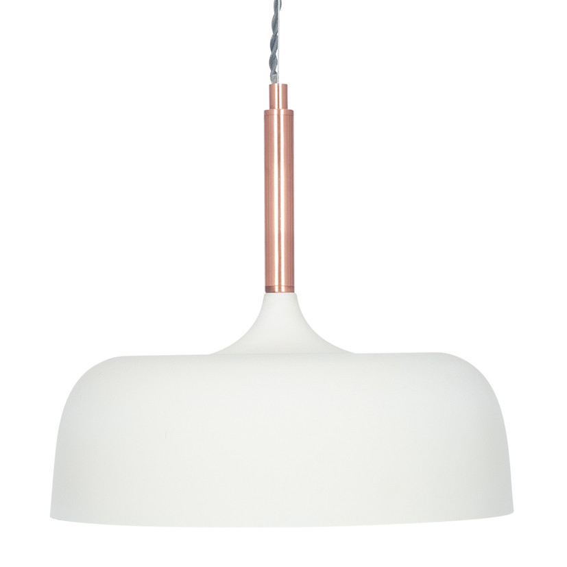 Anke Matte Cream Domed Metal Pendant