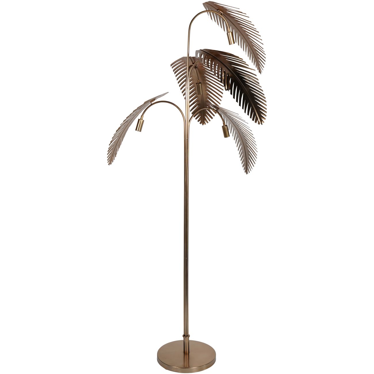 Palm Dusk Gold Floor Lamp