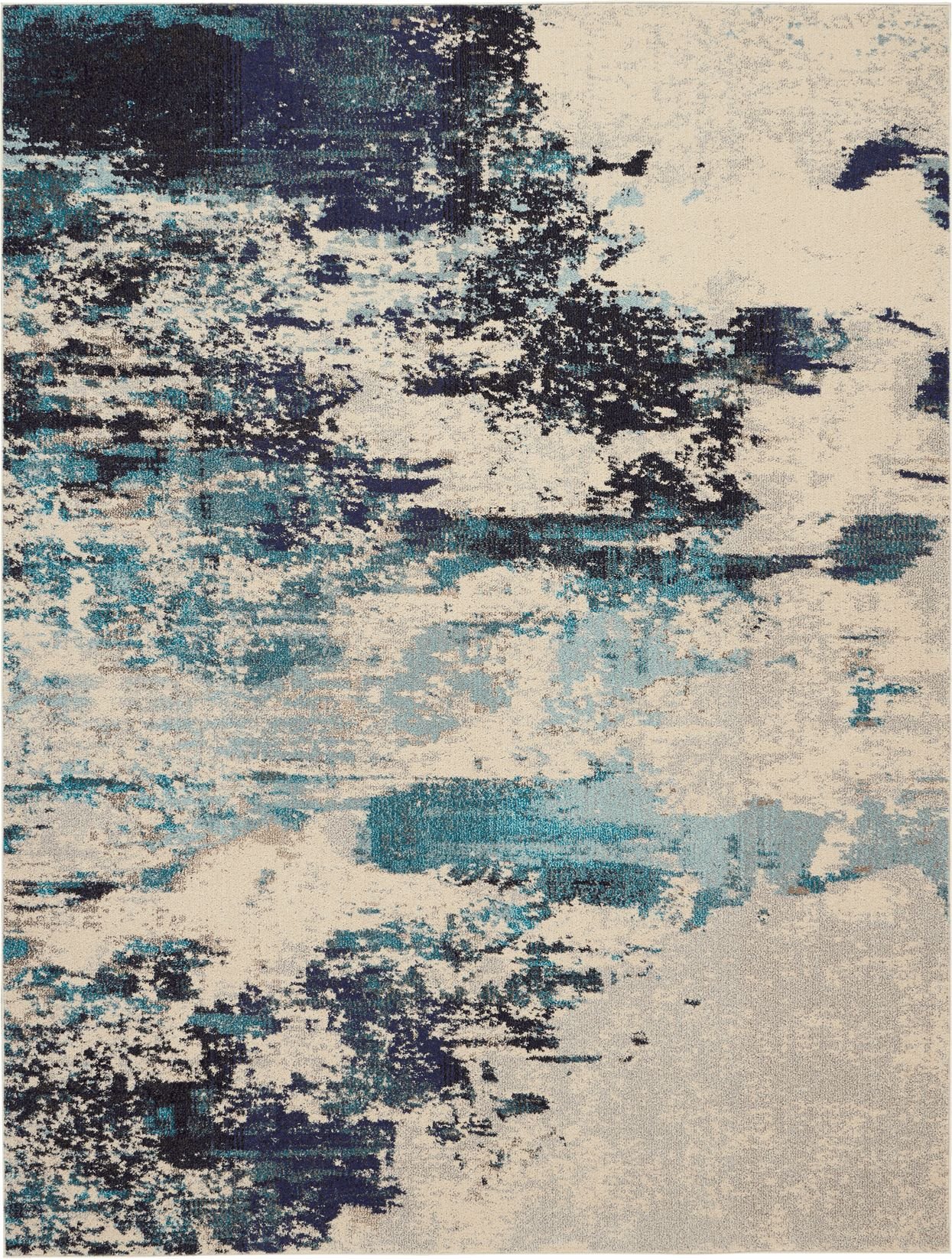 Celestial Rug CES02 Ivory Teal Blue