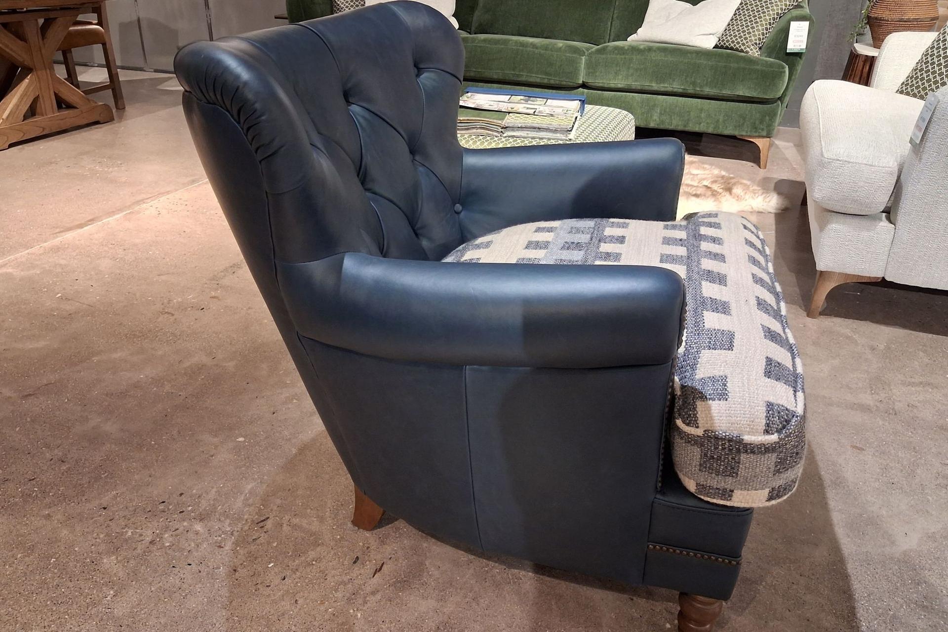 Prudhoe Armchair Blue - Clearance Cork 