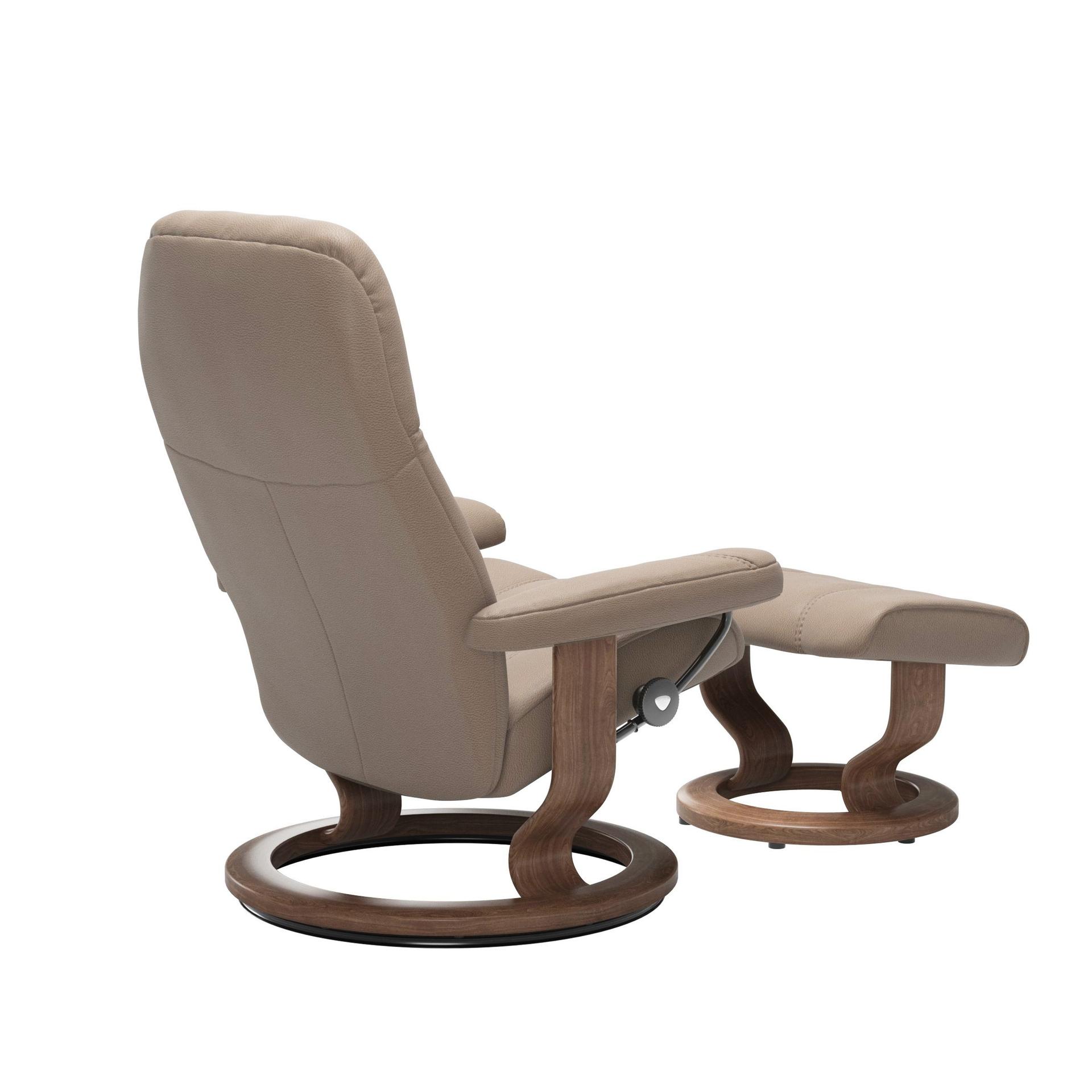 Stressless Consul Mole Medium Clas Recliner Chair and Stool