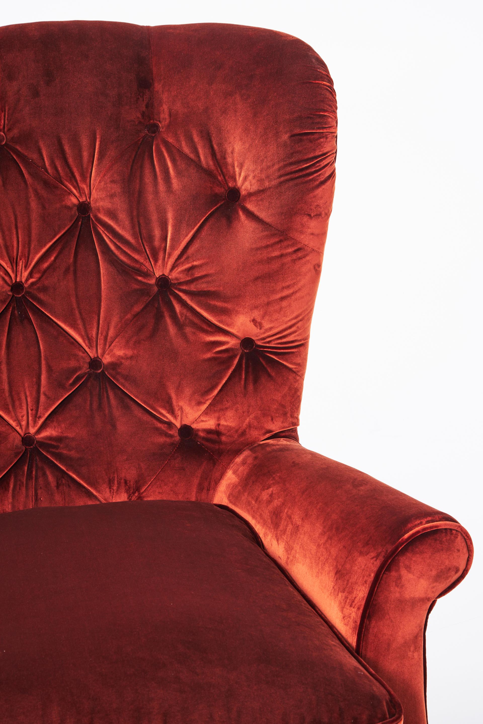 Jethro Buttoned Wing Chair