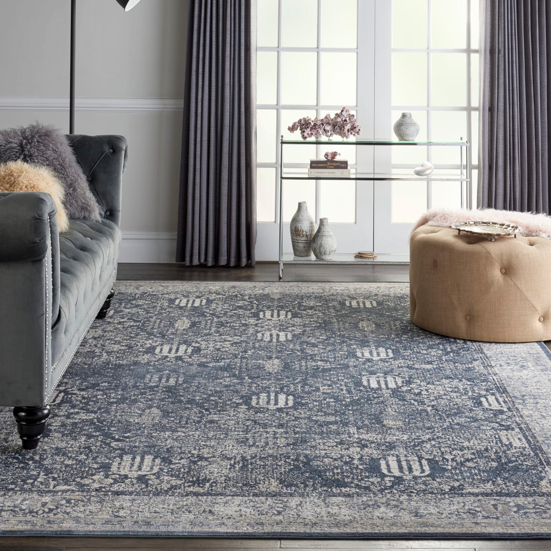 Malta Rug MAI12 Navy Ivory