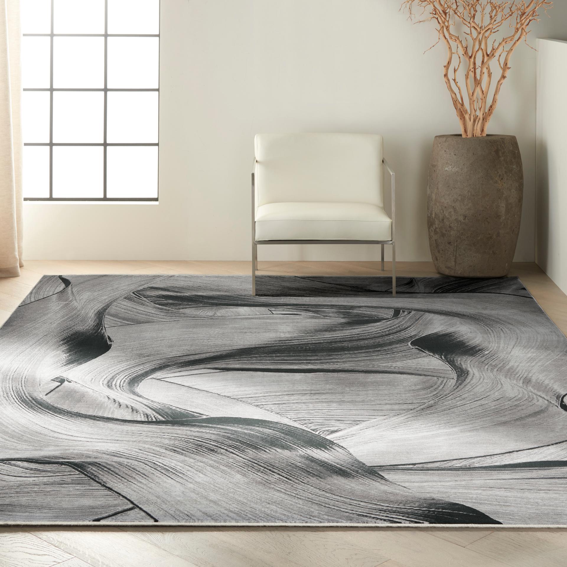 Calvin Klein Balian CK53 Grey Black Rug