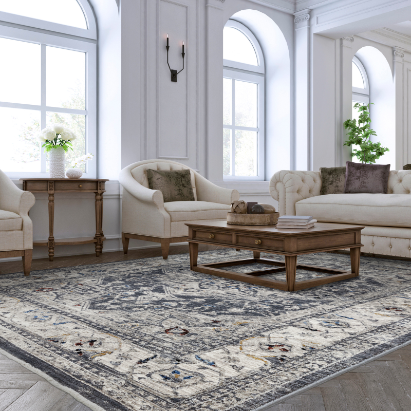 Sovereign Rug Charcoal Medallion