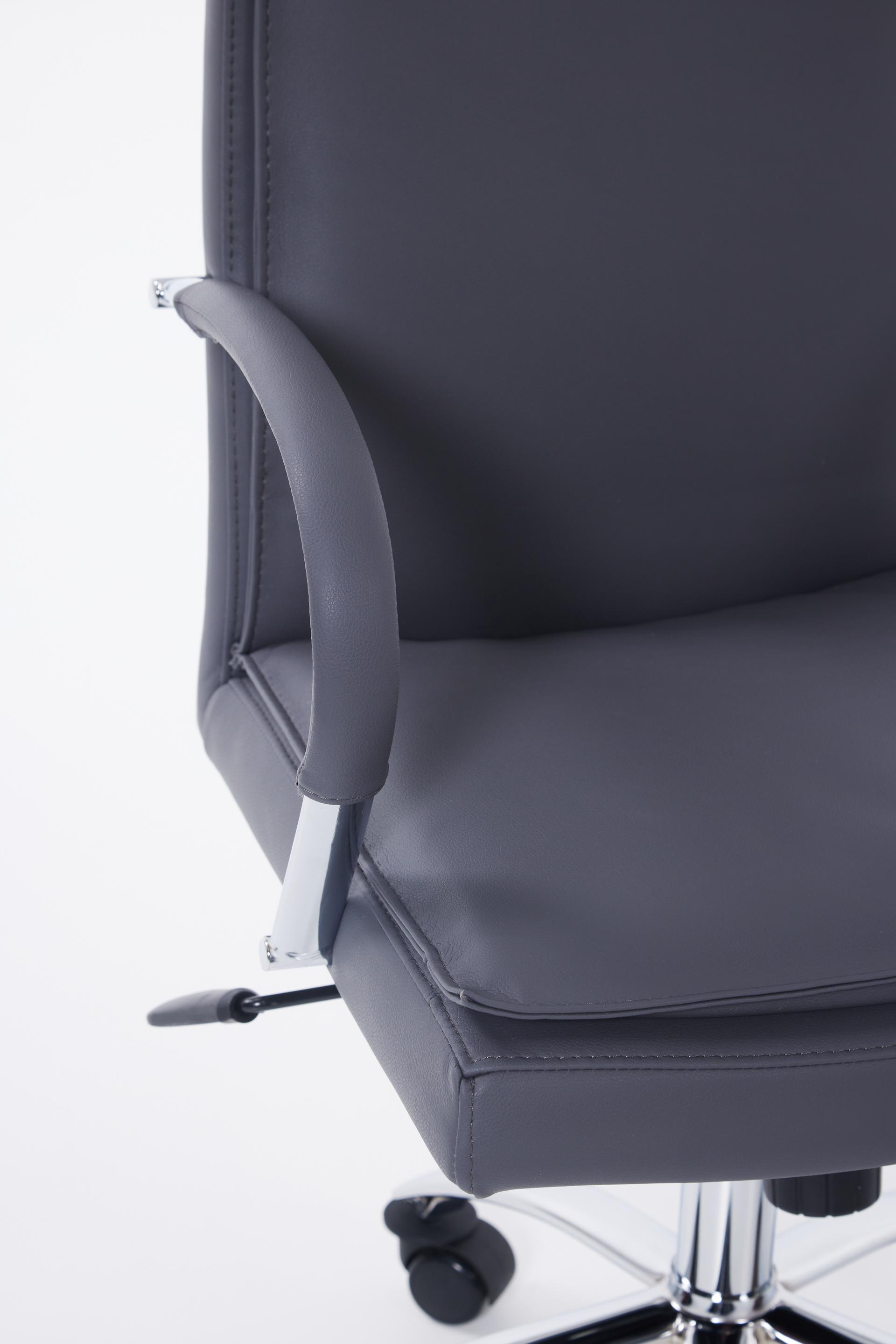 Soft Chrome Office Armchair - Grey