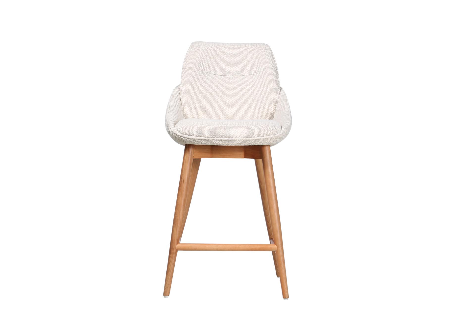 Jesiba Counter Stool Cream with Wooden Base