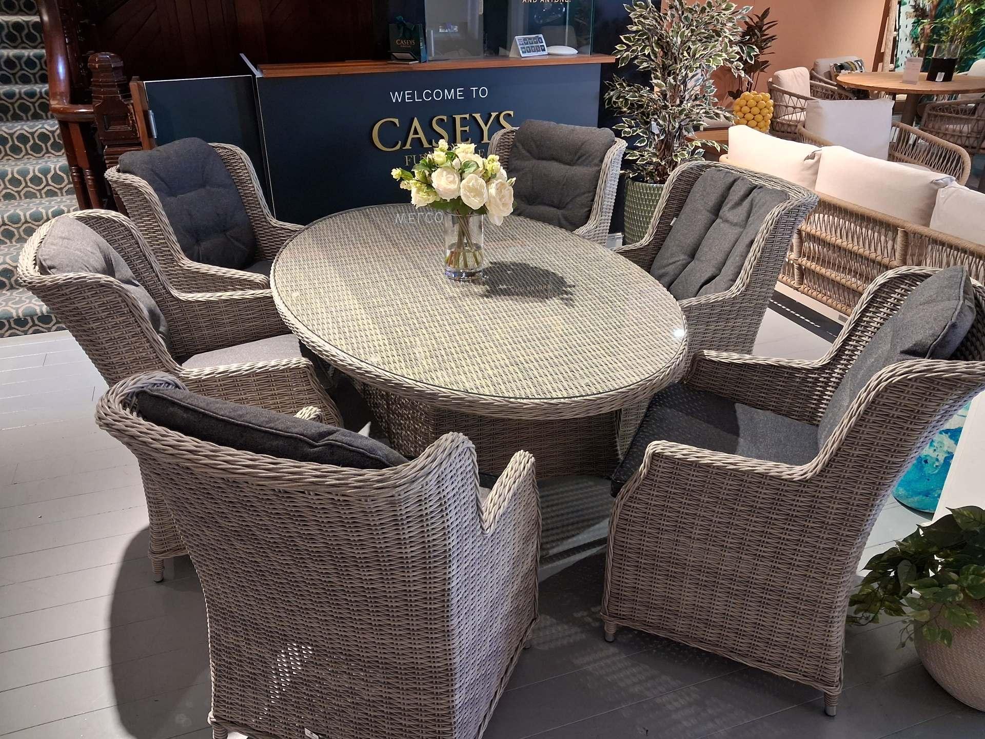 Cruz Garden Dining Table & 6 Chairs - Clearance Cork