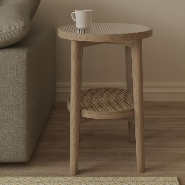 Hugo Rattan Lamp Table