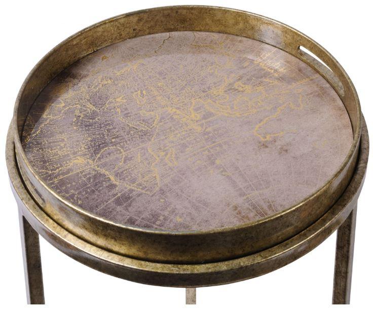 Vienna Antique Gold Atlas Side Table Set
