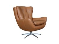 Glen Bergen Tan Leather Swivel Chair