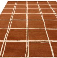 Albany Rug Grid Rust