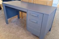 Louis Desk Brushed Steel Grey - Clearance Cork