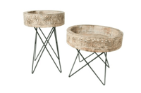 Folk Side Tables Set of 2 Folk Side Tables Set of 2