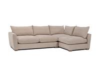 Girona Combi Sofa LHF Digby Beige with Free Footstool Girona Combi Sofa LHF Digby Beige with Free Footstool