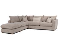 Girona Combi Sofa RHF Digby Beige with Free Footstool Girona Combi Sofa RHF Digby Beige with Free Footstool