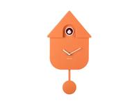 Modern Cuckoo Wall Clock - Orange