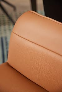 Amrita Swivel Dining Chair Tan Leather