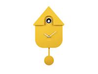 Modern Cuckoo Wall Clock - Bright Yellow