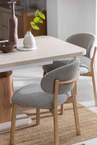 Malvito Grey Fabric Dining Chair