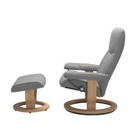Stressless Consul Medium Recliner Chair and Stool Wild Dove Stressless Consul Medium Recliner Chair and Stool Wild Dove