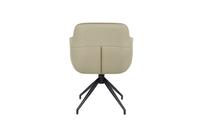 Amrita Swivel Dining Chair Beige Leather