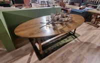 Sannita Drop Leaf Dining Table 230cm - Clearance Cork