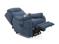 Boston Power Rise and Recline Armchair Herringbone Navy
