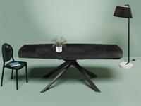 Astra Grande Extending Dining Table Black