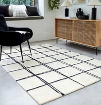 Albany Rug Grid Monochrome