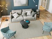 Astra Eolia Black and Glass Coffee Table Astra Eolia Black and Glass Coffee Table