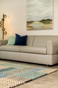 Visconti Leather Sofa Bed - Dark Grey