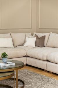 Girona Combi Sofa LHF Digby Beige with Free Footstool Girona Combi Sofa LHF Digby Beige with Free Footstool