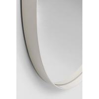 Greige Round Mirror