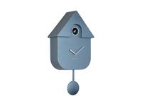 Modern Cuckoo Wall Clock - Metallic Dark Blue