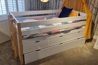 Childrens Captain Bed with Storage Drawers - Clearance Cork