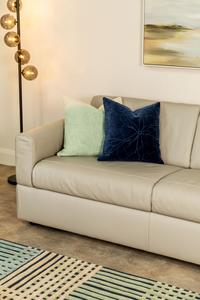 Visconti Leather Sofa Bed - Dark Grey